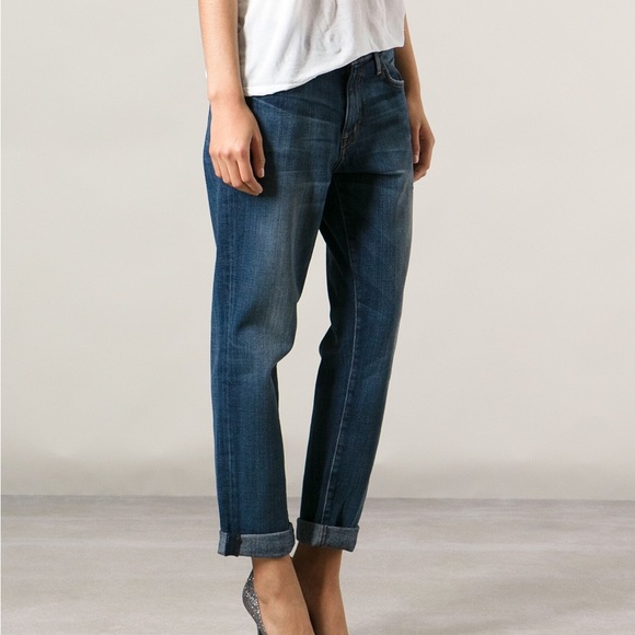 Current/Elliott Le Fling straight leg trousers in gray flannel - Picture 6 of 6